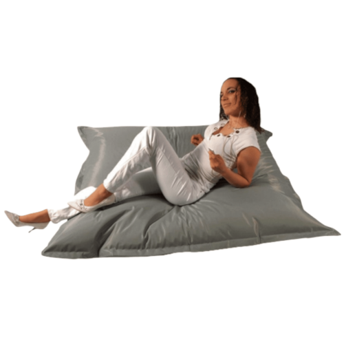 Lazy Bag Zilver Zitzak Kussenwereld 160 x 135 cm