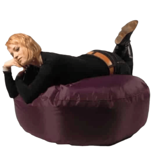 Ronde poef aubergine 110 x 30 cm Paradijs Kussenwereld